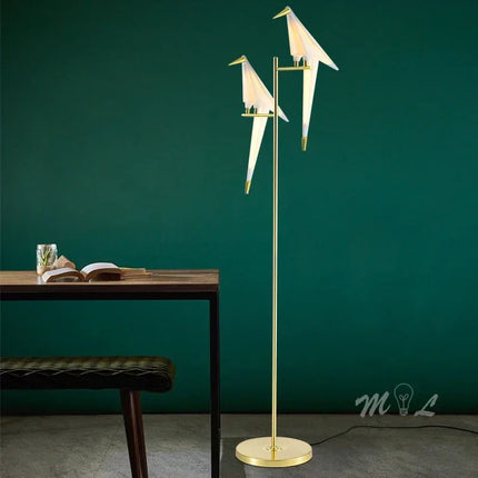 Origami Bird Sculptural Floor Lamp