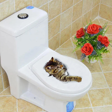 3D Toilet Protector Cat Sticker