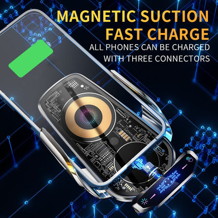 Automatic Magnetic Wireless Charging Car Phone Holder
