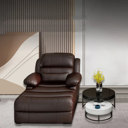 Premium Italian Leather Reclining Lounge Chair
