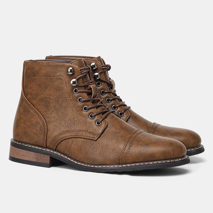 Timeless Vintage Leather Lace-Up Everyday Casual Boots