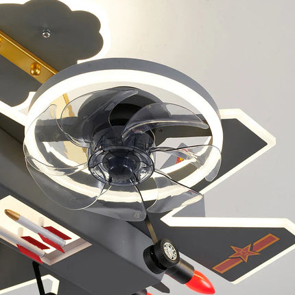 Kids Dream Jet Remote Control Ceiling Fan Light