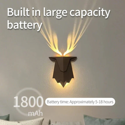 Geometric Deer Artsy Wall Lamp