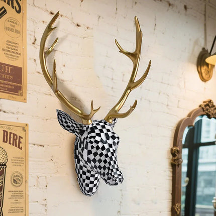 Artistic Deer Head Sculptural Wall Decor