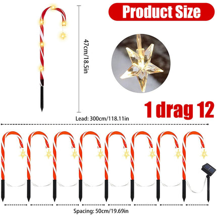 Candy Cane Lane LED Solar Lamp