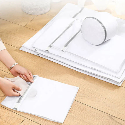 Ultra-Durable White Mesh Shoe Socks Laundry Bag