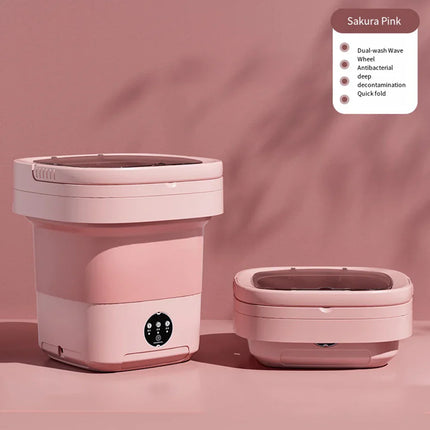 Compact Folding Ultrasonic Travel Laundry Washing Machine
