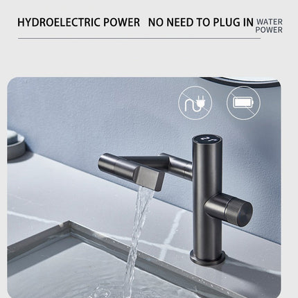 Hydroelectric Rotating Modern Smart Waterfall Faucet