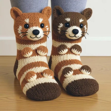 Animal Crew Plush Cozy Socks
