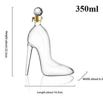 High Heel Fancy Glass Wine Decanter