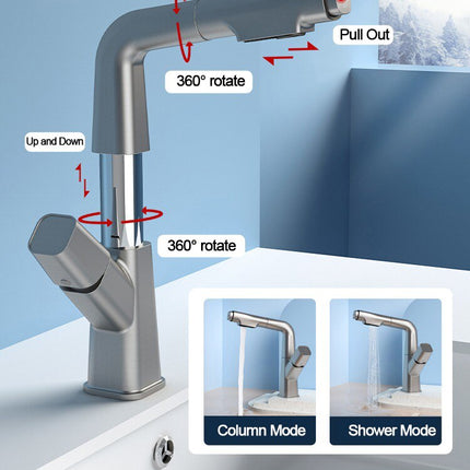 Futuristic Rotating European Pull Out Faucet