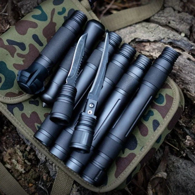 Tungsten Steel Multifunctional Foldable Self-Defense Walking Stick
