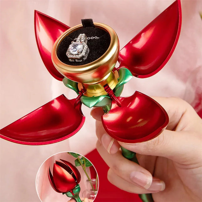 Eternal Rose Rotating Jewelry Box