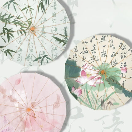 Handmade Bamboo Calligraphy Umbrella