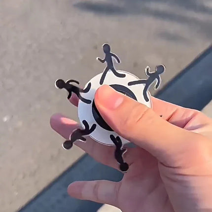 Running Stickman Optical Illusion Fidget Spinner
