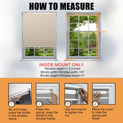 Blackout No-Drill Cordless Honeycomb Blinds