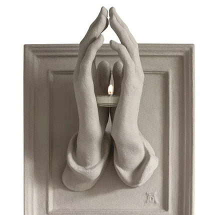 Praying Hands Nordic Wall Candle Holder