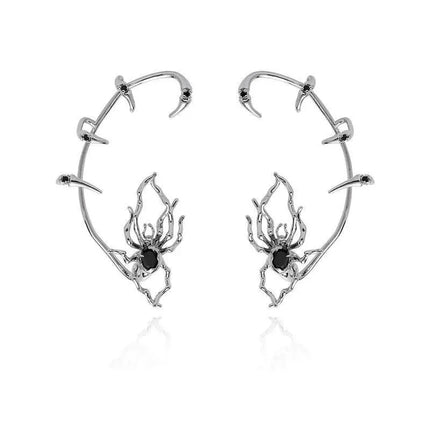 Gothic Spider Web Earring
