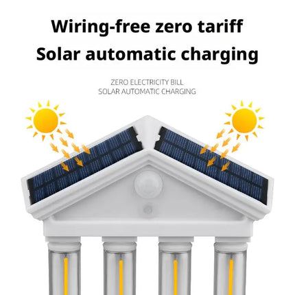Ancient Architecture Solar-Powered Waterproof Outdoor Lamp