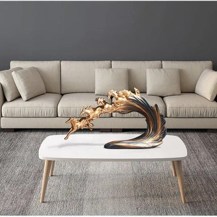 Nordic Luxury Galloping Horse Home Decoration