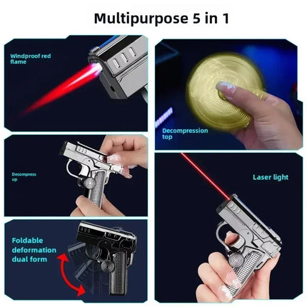 Foldable Dual-Form Gun-Shaped Windproof Lighter