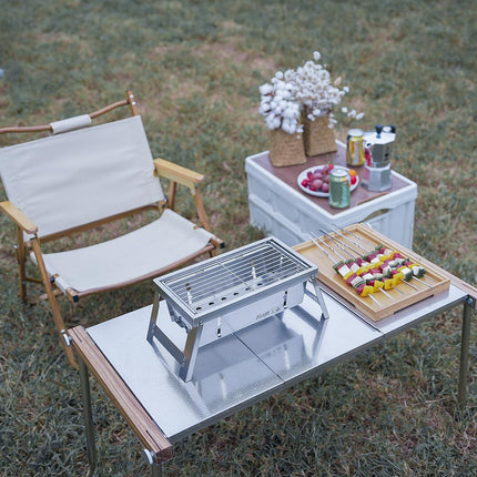 Ultimate Camping Style Stainless Steel Foldable Grill