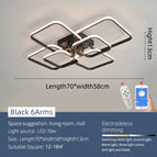 Square Black 6 Rings / Dimmable With Alexa