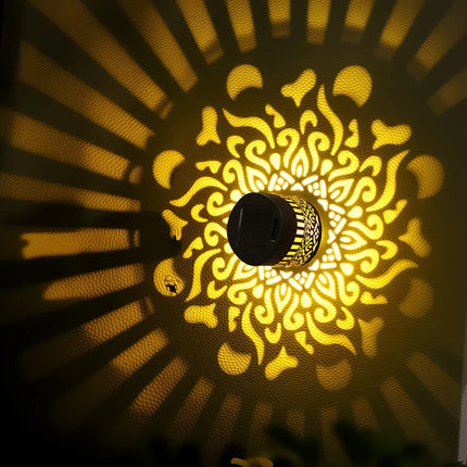 Geometric Pattern Decorative Solar Garden Wall Light