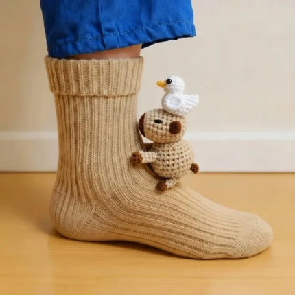 Animal Crew Plush Cozy Socks