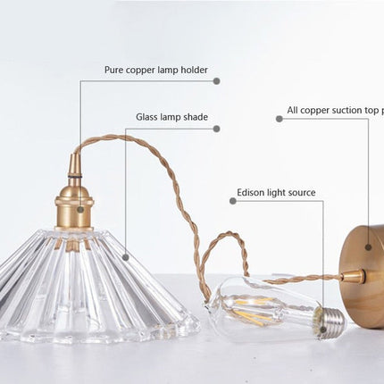 Nordic Brilliance Transparent Glass Pendant Lamp