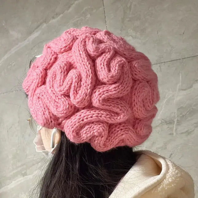 Too Much IQ Knitted Brain Beanie
