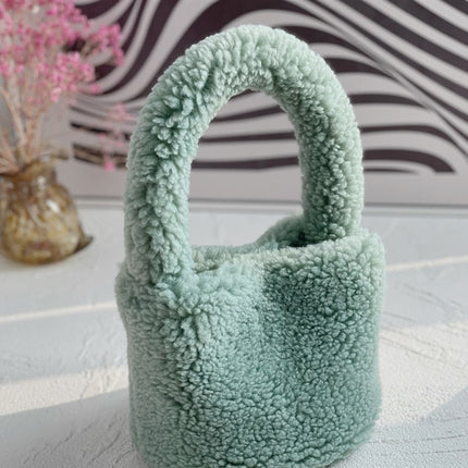 Cuddly Plush Mini Bucket Bag