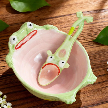 Frog Shape Ceramic Dining Bowl Set