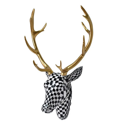 Artistic Deer Head Sculptural Wall Decor