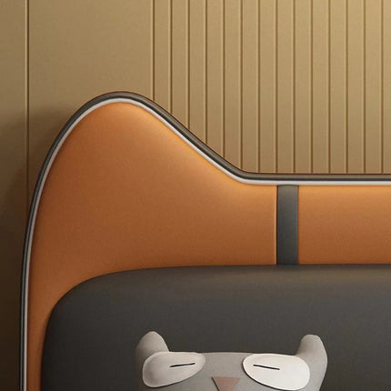 Fancy Cat Leather Modern Kids Bed
