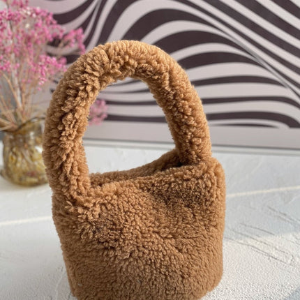 Cuddly Plush Mini Bucket Bag