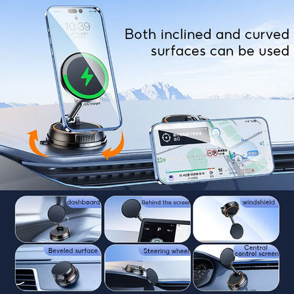 Strong Suction Wireless Car Magnetic Charging Phone Holder