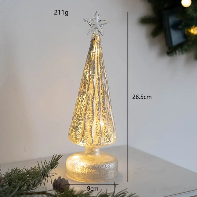 Christmas Time LED Frosted Glass Tree Lamp