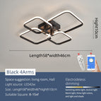 Square Black 4 Rings / Dimmable With Alexa