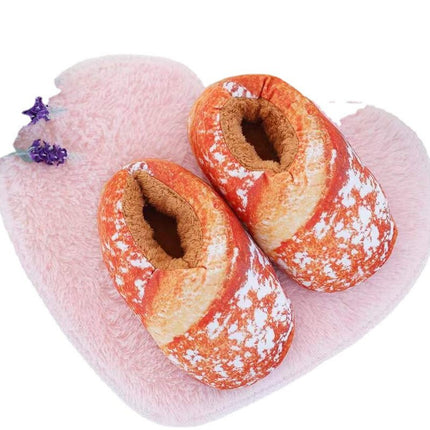 Creative Toast Bread Winter Slippers