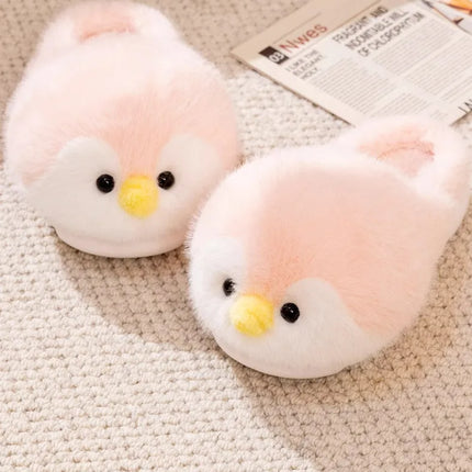 Happy Penguins Plush Comfy Cozy Slippers