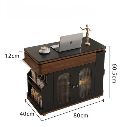 Vintage Style Lift-Top Hidden Storage Coffee Work Table