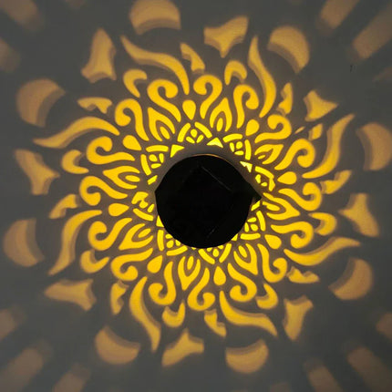 Geometric Pattern Decorative Solar Garden Wall Light