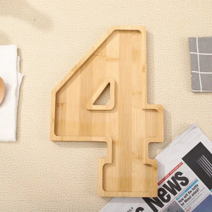 Wooden Numbers Serving Tray