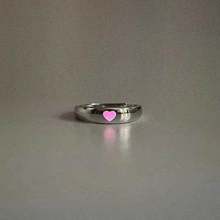 Eternal Love Luminous Heart Couple Gift Ring