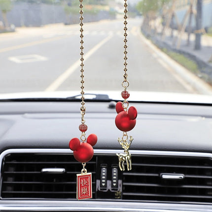 Lucky Deer Car Rearview Mirror Decor