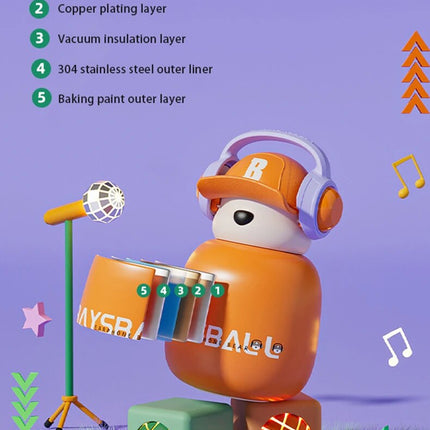 DJ Bear Stainless Steel Thermos