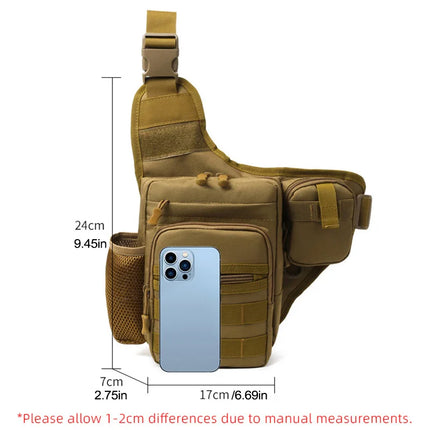 Multi-Pocket Crossbody Compact Hiking Chest Bag