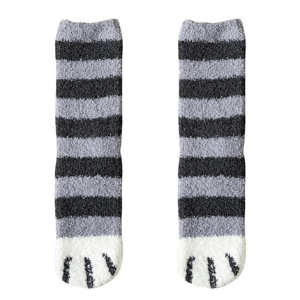 Plush Winter Cute Cat Paws Sock