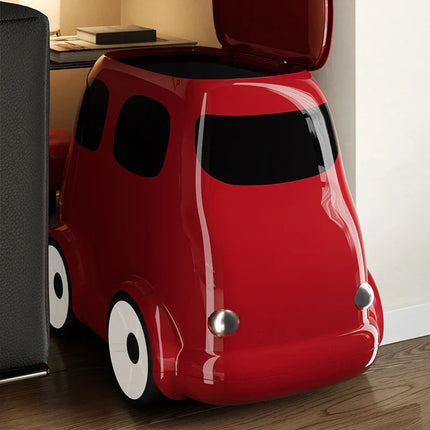 Cartoon Car Kids Ride-On Trash Bin